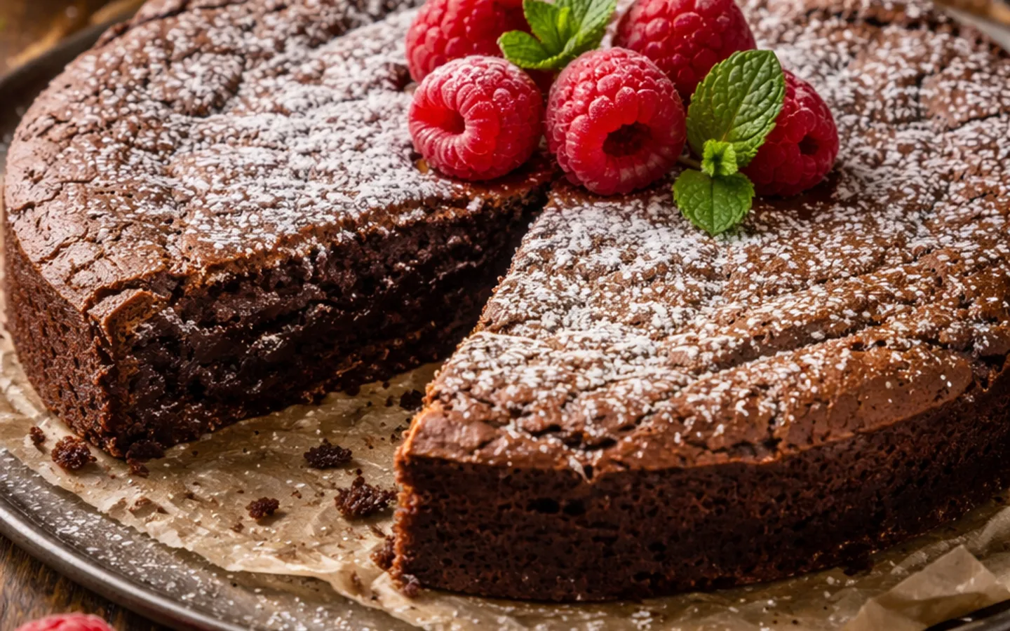 Citronkladdkaka med florsocker och vispgrädde