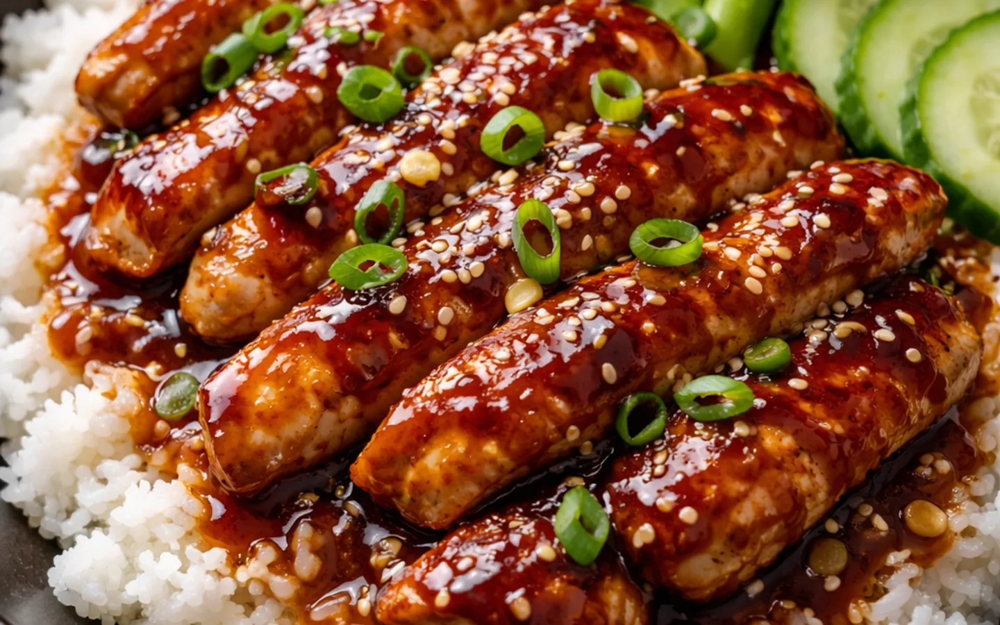 Kyckling teriyaki med blank soja- och miringlaze