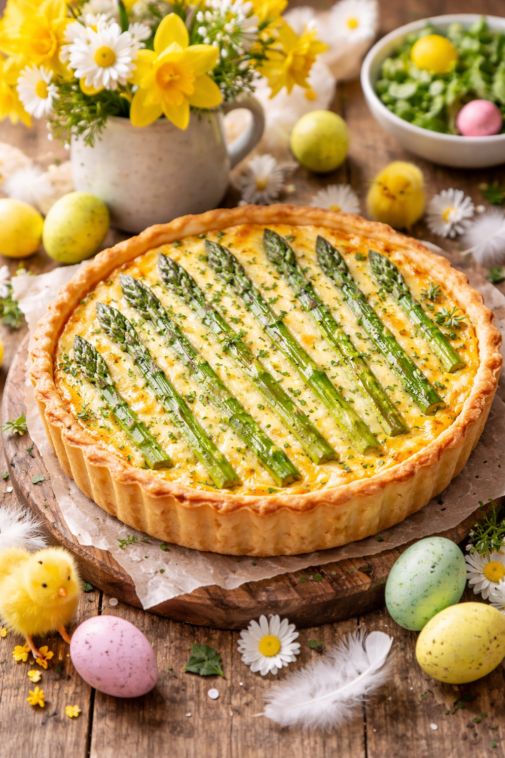 Sparrispaj med parmesan nygräddad