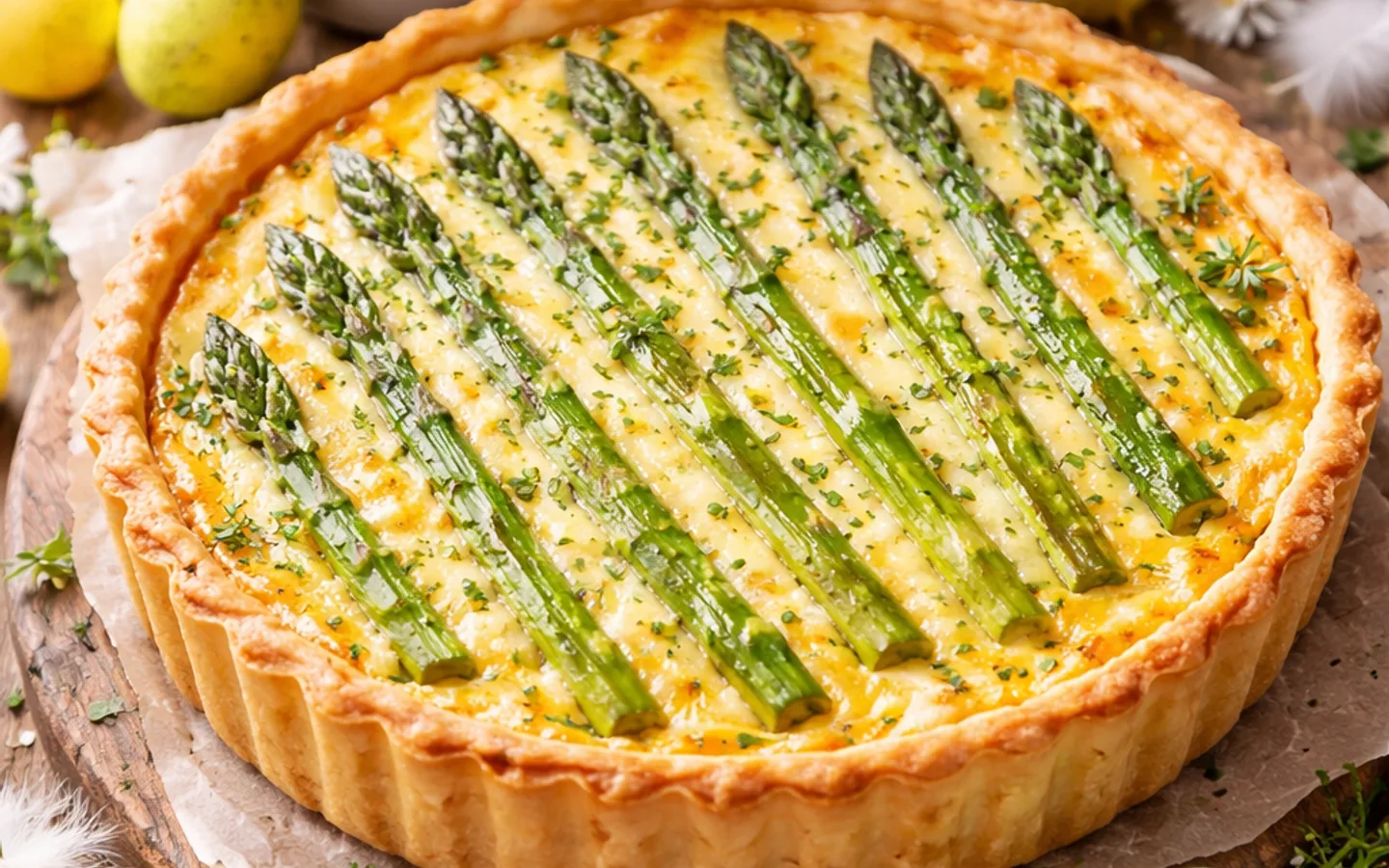 Sparrispaj med parmesan nygräddad